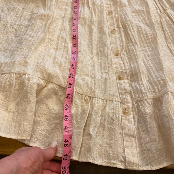 Anthropologie Women’s Blu Pepper Maxi Peasant Sleeveless Ruffles Cream NEW 1XL - Picture 13 of 16